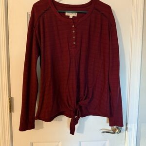 Idyllwind Burgundy Long Sleeve Women's Tee